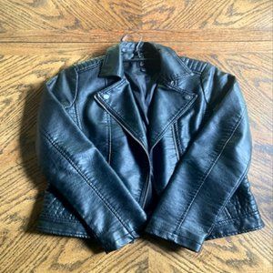 Art Class Black Faux Leather Jacket (14-16)